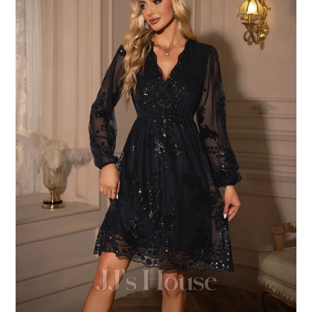 Elegant Black Lace Dress